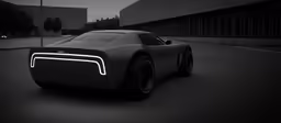 a car in a dark parking lot