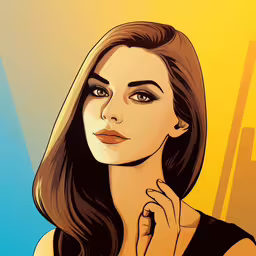 a drawing of a woman