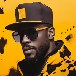 a close up of a person wearing shades and a hat