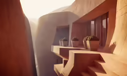 small pots with plants are sitting on the windowsills