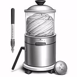 a drawing of an electric ice cream maker