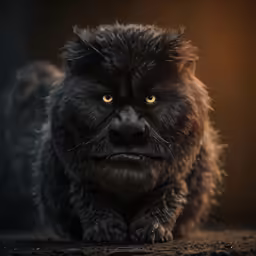 an animal staring to the side while standing in front of the camera