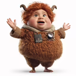 an evil looking child dressed in costume