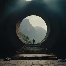 a person standing in front of a doorway