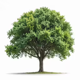 a tall tree standing alone in front of a white background