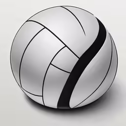 an open - air volleyball on white paper