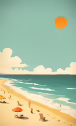 a picture of an advertisement for a beach