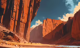 the canyon is rocky and deep and the water has small streams running in it