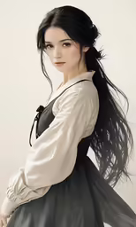 an asian girl in an official korean uniform
