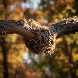 a piece of string that is hanging off of a tree