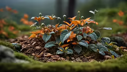 a little plant growing out of the ground
