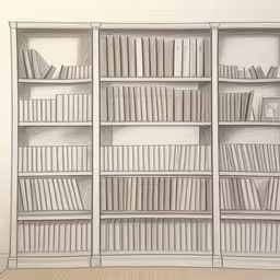 the book shelf is white with some books in it