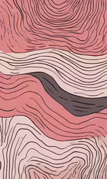an abstract painting with wavy lines and lines