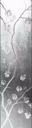 a black and white photo with water reflections