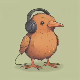 an image of an animal with headphones