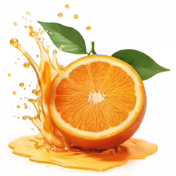 an orange slices is being sliced and juice