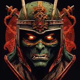a man wearing a helmet and standing in front of a black background,an old timey looking man wearing a helmet