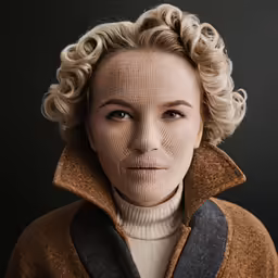 a woman with a very strange look on her face
