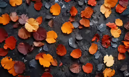 closeup of a bunch of leaves on a table