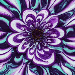 an image of a large purple and blue flower