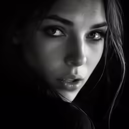 a beautiful young woman with freckles and make up