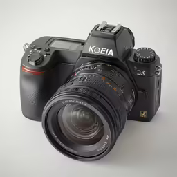 a camera on the table is on display