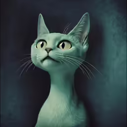 an image of a cat with a surprised look on its face