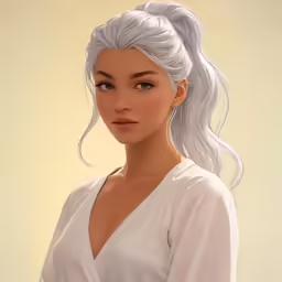 3d illustration of woman with pale background