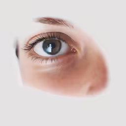 the eye of a woman with mascara on it
