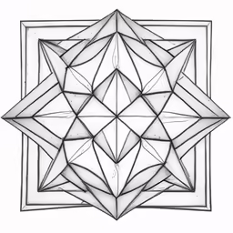 an art work with many triangles that look like the star of david