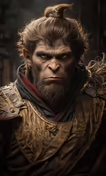 a character of warcraft on his face is seen