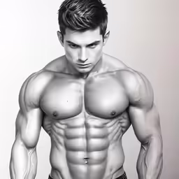 a man in a boxers and boxer trunks posing for the camera