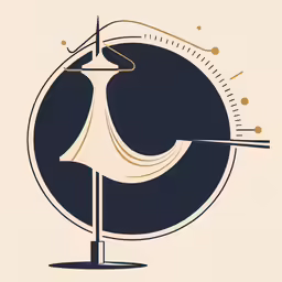 a blue and beige illustration with lines on it