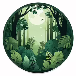 an abstract photo of jungle scene with green and black leaves on the ground