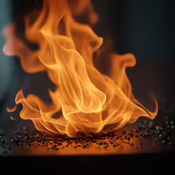 a fire with lots of hot yellow and orange flames