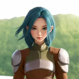 the avatar of a girl with blue hair