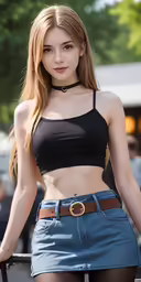 a model in tight clothes posing for the camera