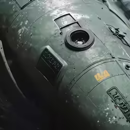 there is a grey, metal and black train engine