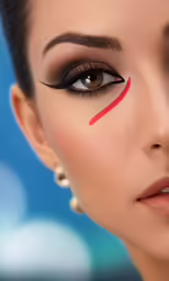 a woman with a pair of long false eyelashes