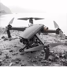 a single engine aerial photography of an airplane on the beach
