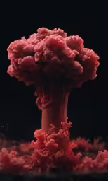 there is a red substance in the middle of a photo