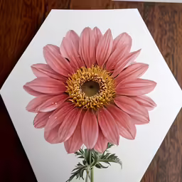 a closeup picture of a large flower on a table