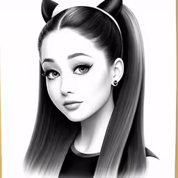 the young girl is posing for a cartoon picture