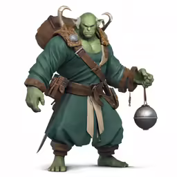 an animated creature is holding a bomb in one hand