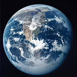 the earth has a very dark background with very light effects