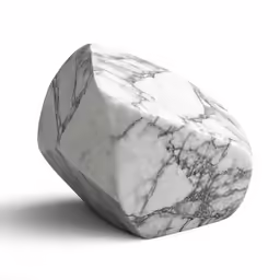 a marble block with a white and gray design