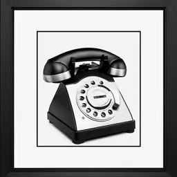 an old phone with the number one on it