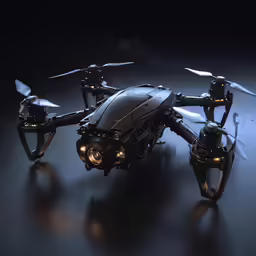 a grey and black model with two remote controls