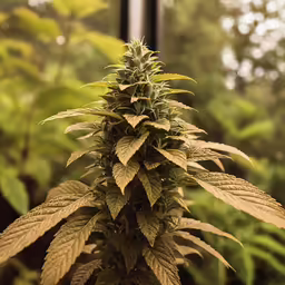 a leafy plant in the middle of green foliage