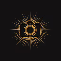 an image of a camera with sunbursts